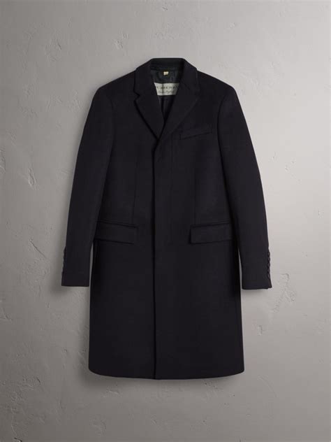 burberry navy men& 39|Wool Beverley Tailored Coat in Navy .